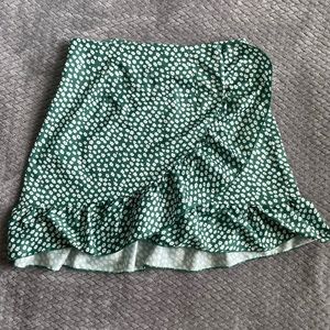 Green Floral Skirt